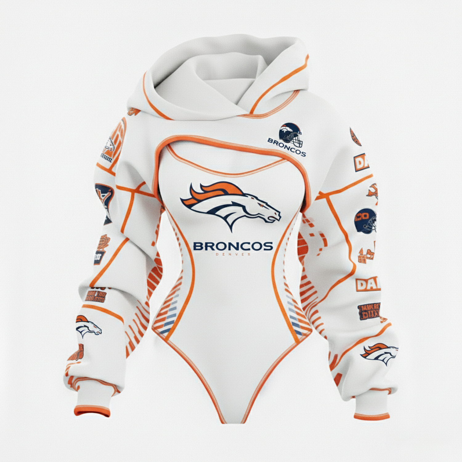 Women's Rugby Team Logo Digital Print Irregular Cut Suit