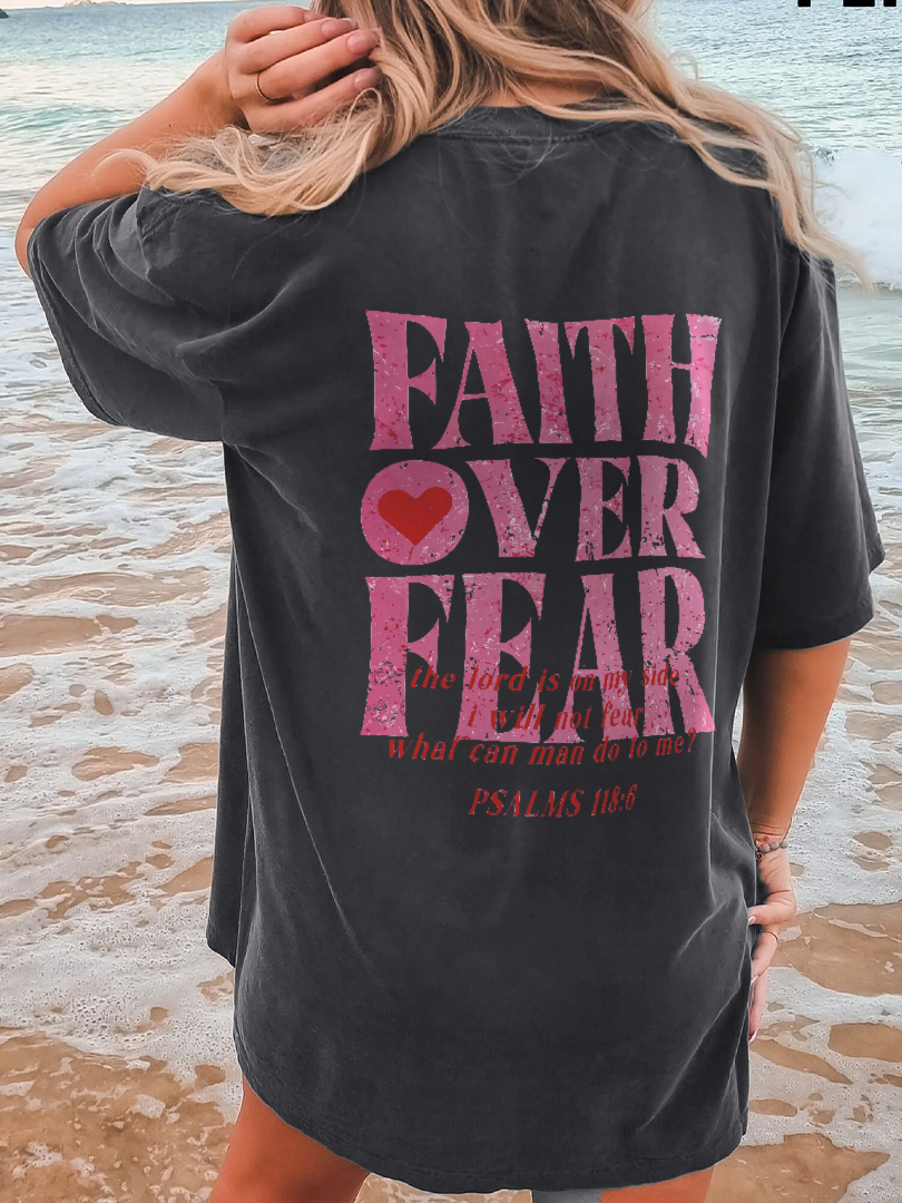 Faith Over Fear Unisex Washed T-Shirt