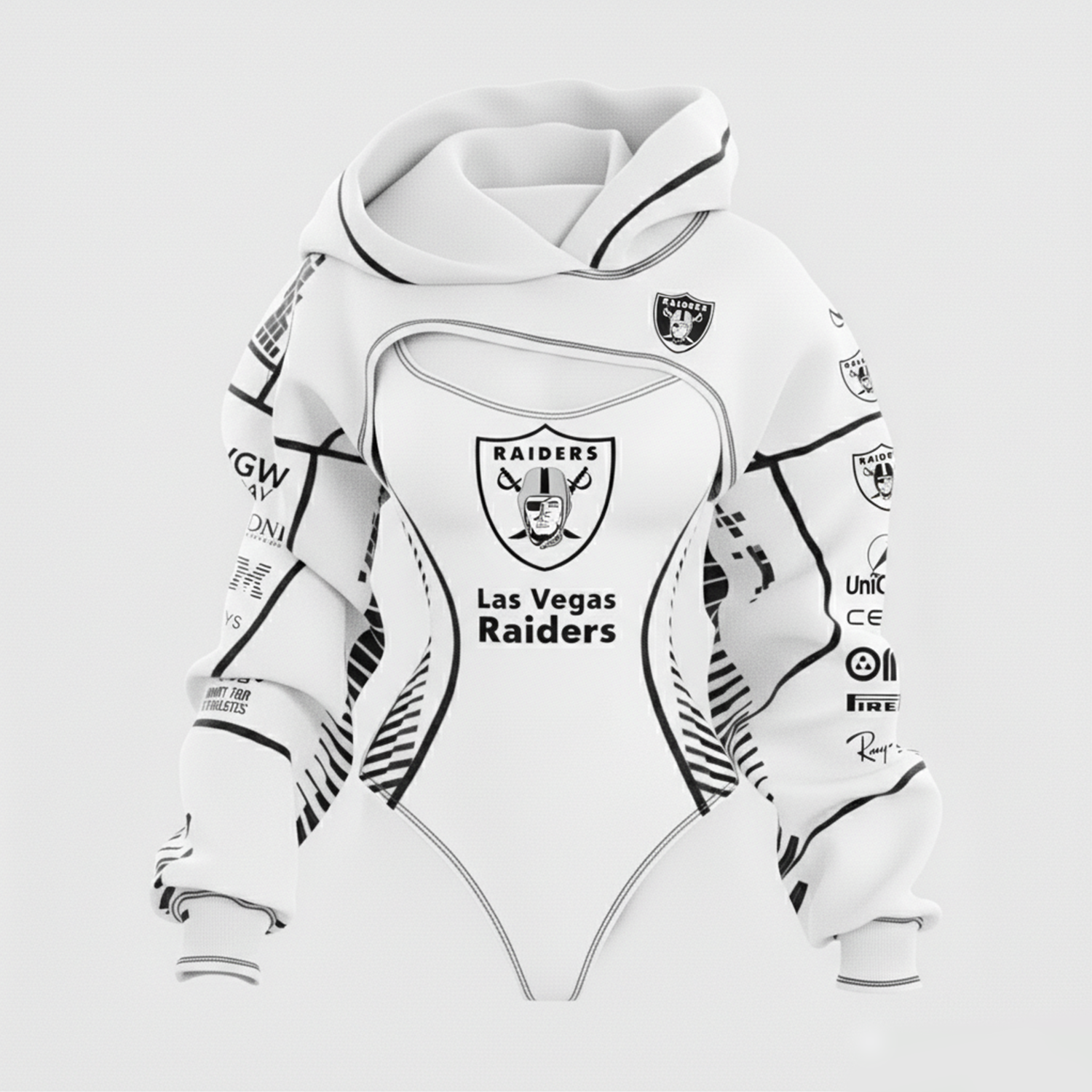 Women's Rugby Team Logo Digital Print Irregular Cut Suit