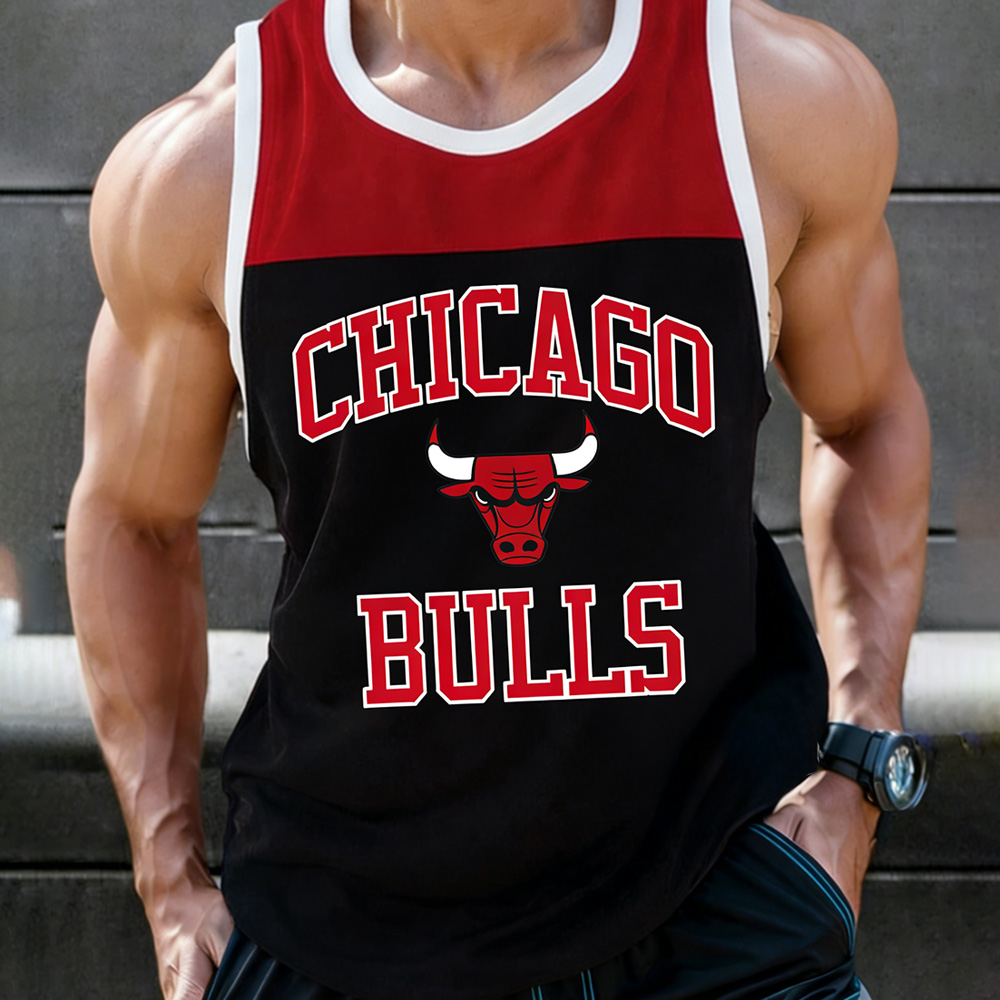 Men's Vintage Starter Chicago Bulls Team NBA Jersey Charles Barkley Basketball Tank Top 