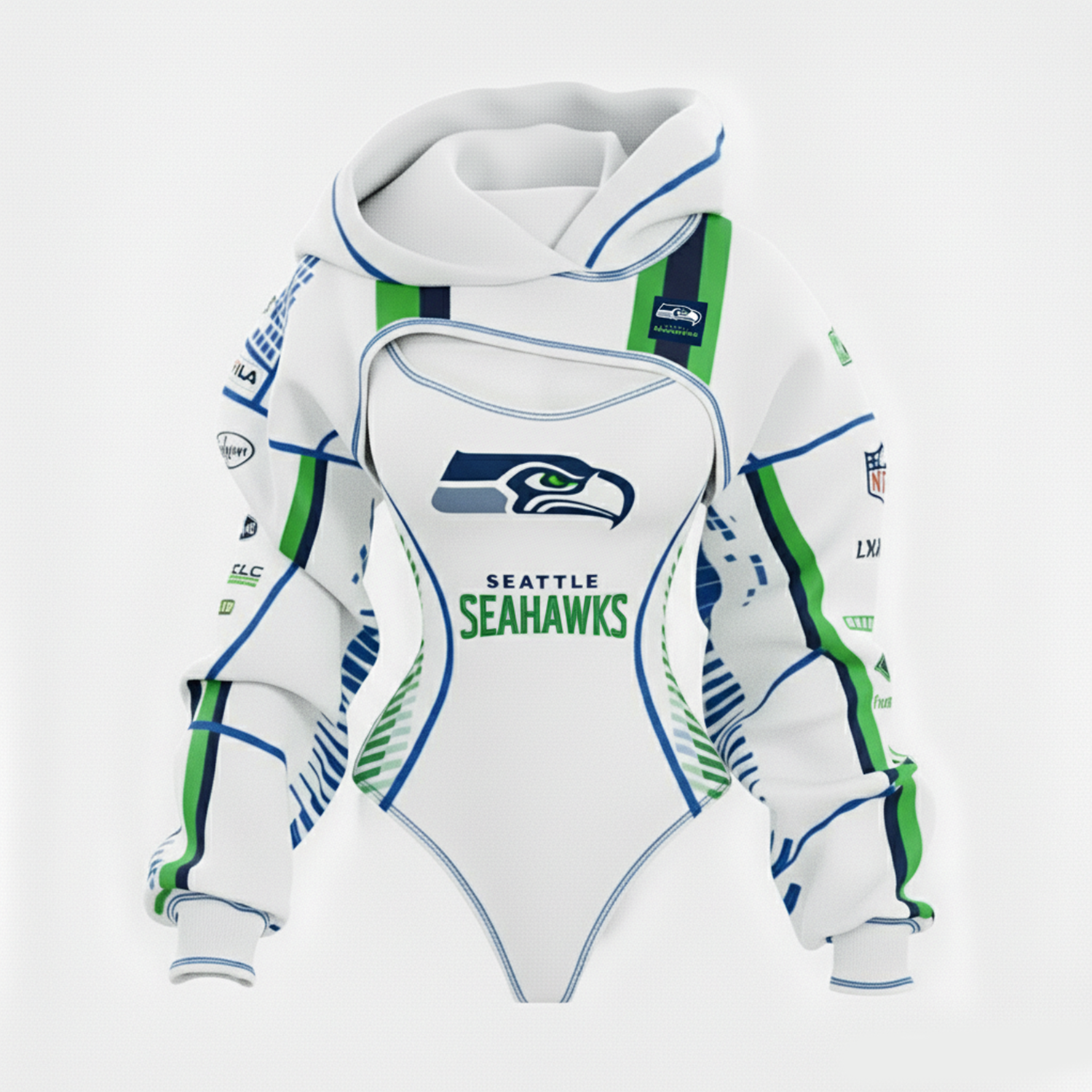 2026 New Women's Rugby Team Logo Digital Print Irregular Cut Suit