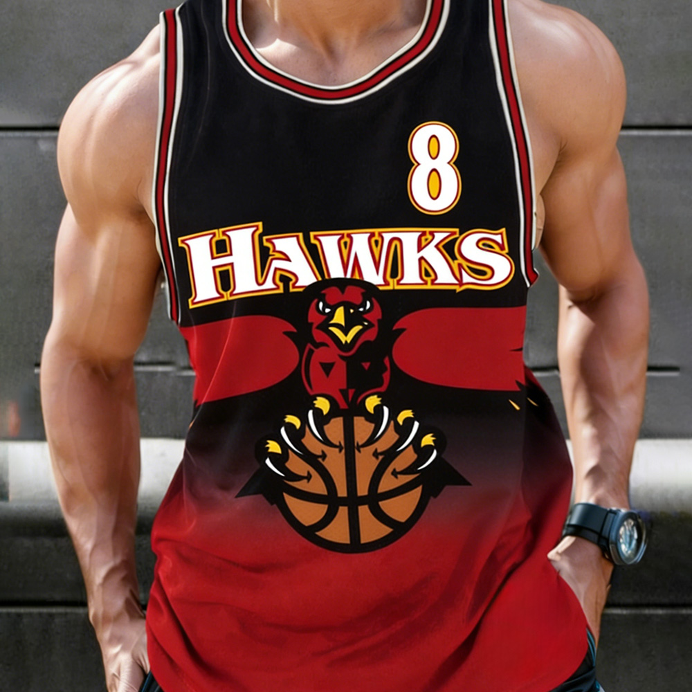 Men's Vintage Starter Atlanta Hawks  NBA Jersey Charles Barkley Basketball Tank Top 