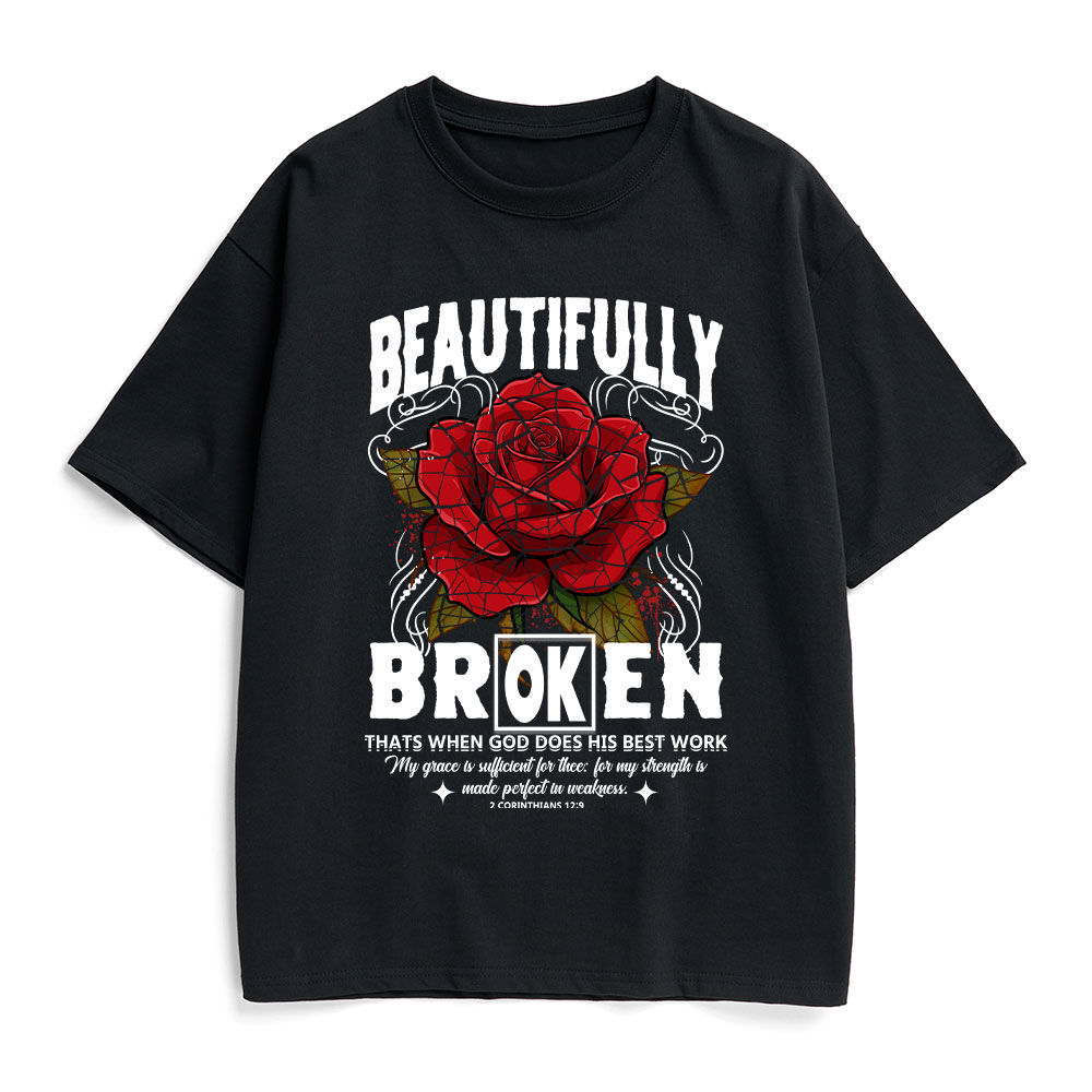 Beautifully Broken Christian Heavy Cotton T-Shirt