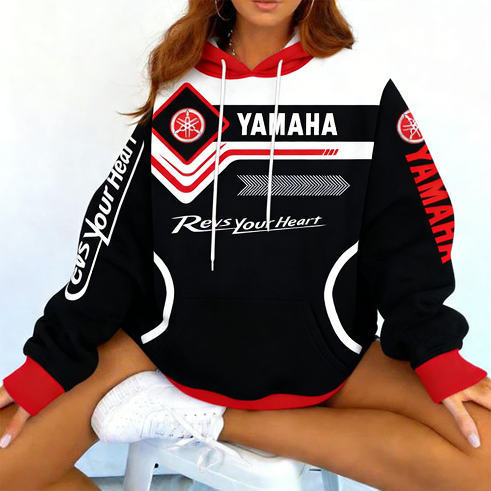 Retro Racing Yamaha Motorcycle Hoodie