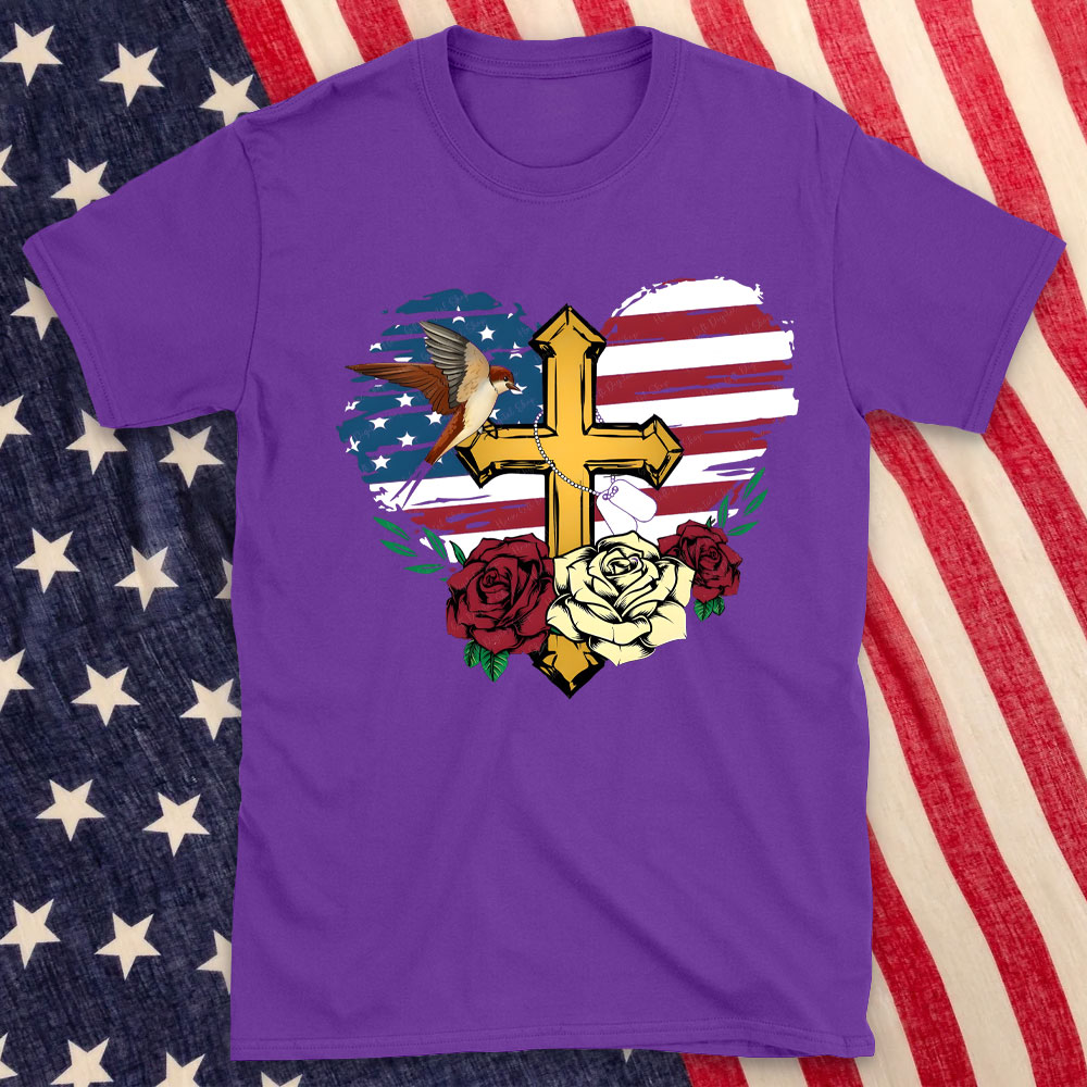 Cross And FLower Christian Classic T-Shirt