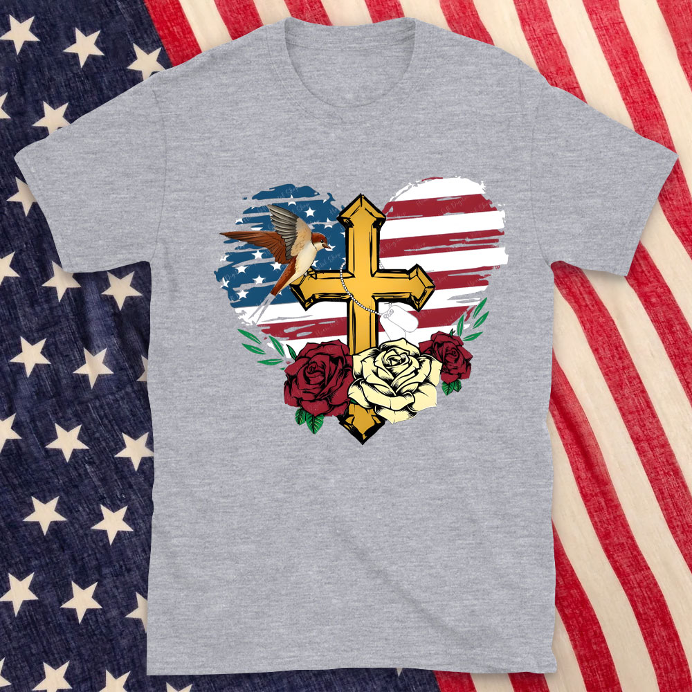 Cross And FLower Christian Classic T-Shirt