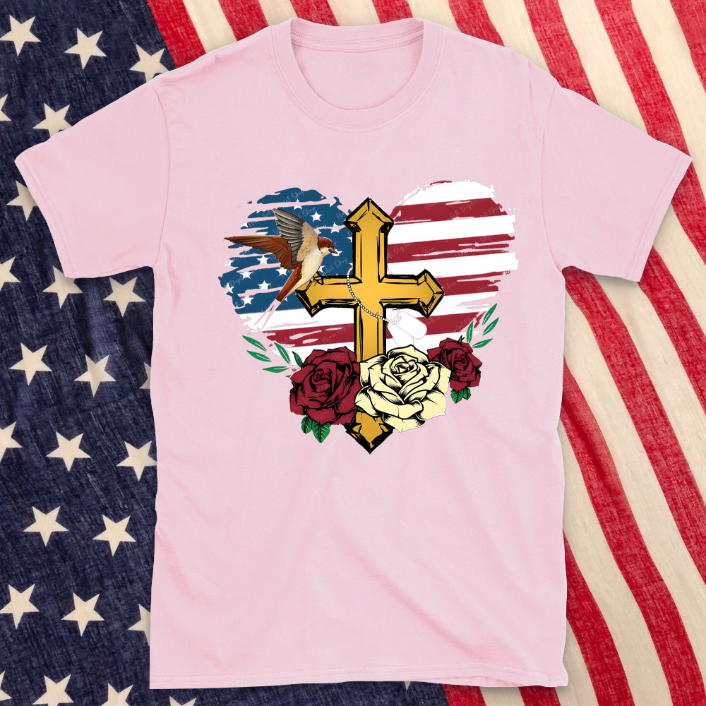 Cross And FLower Christian Classic T-Shirt