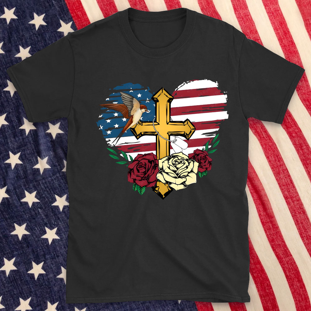 Cross And FLower Christian Classic T-Shirt