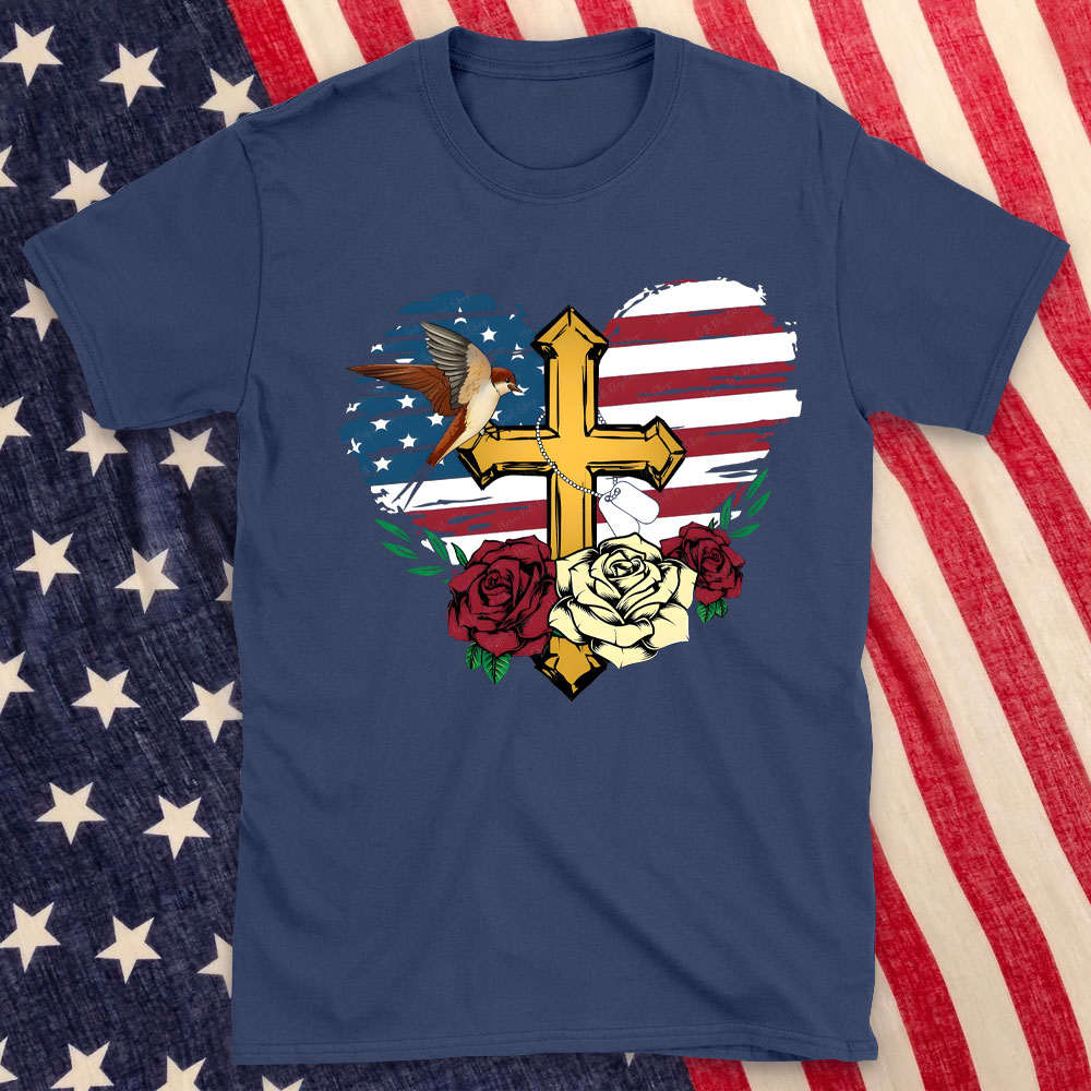 Cross And FLower Christian Classic T-Shirt