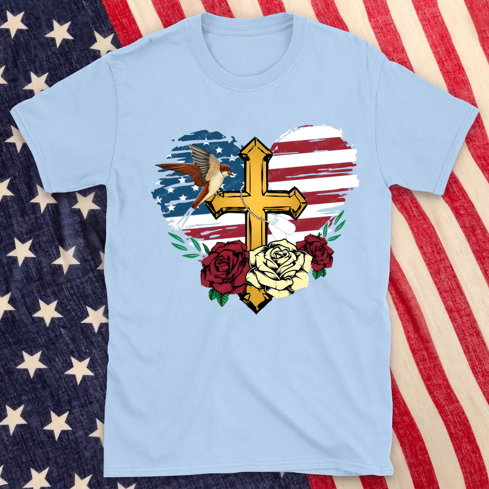Cross And FLower Christian Classic T-Shirt