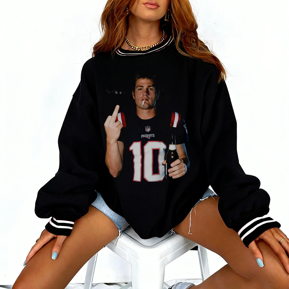 DRAKE MAYE 2026 Football Print Crew neck Vintage Sweatshirt 