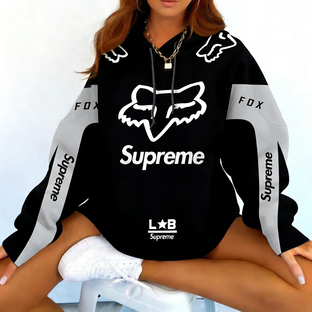 Oversize Fox Racing 3D Hoodie