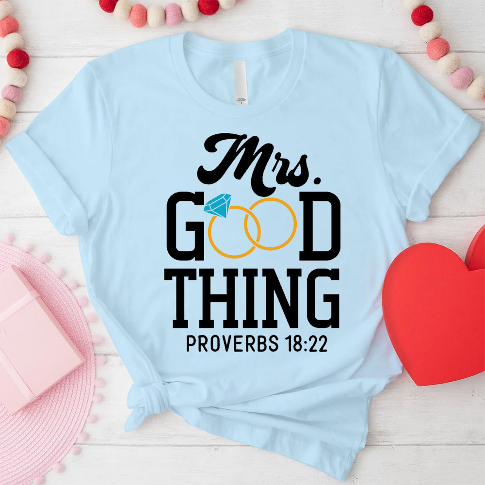 He Who Finds A Wife Finds A Good Thing Christian Couple T-Shirt
