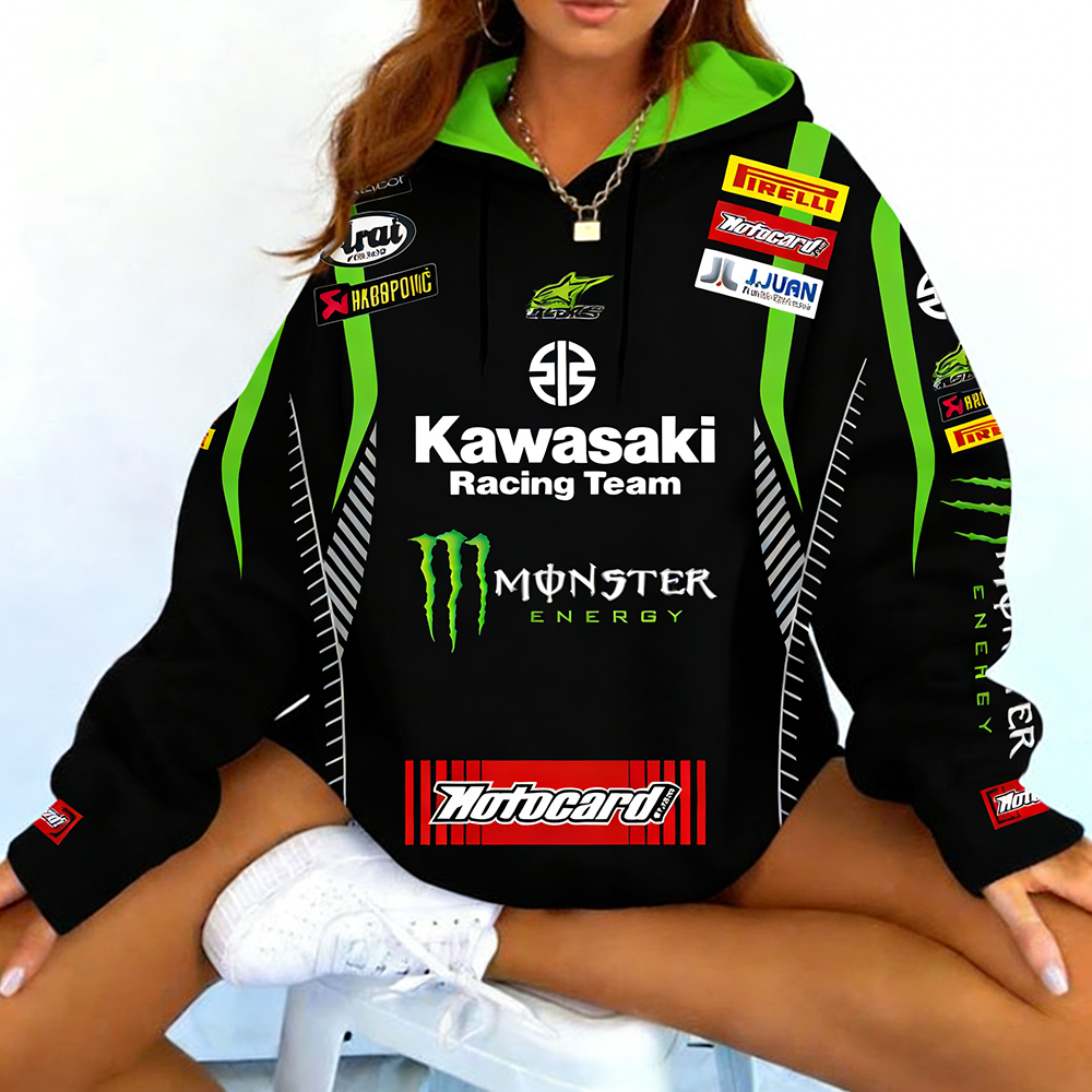 Oversize Kawasaki Racing Hoodie