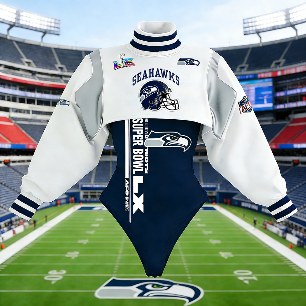 Women's Cyber-Style Fitted Suit - A Tribute To The Seattle Seahawks Rugby Fan Gift
