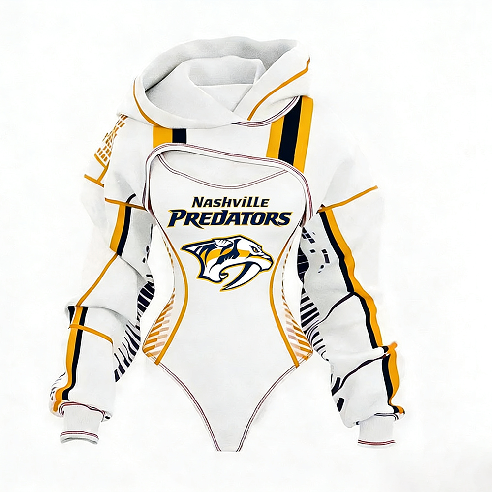Women's Nashville Predators Team Hockey Shrug Hoodie & Bodysuit Two-Piece Set