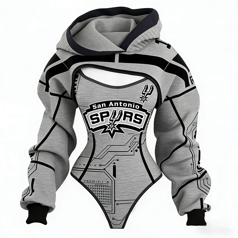 Women's San Antonio Spurs Basketball Team Digital Print Irregular Cut Suit