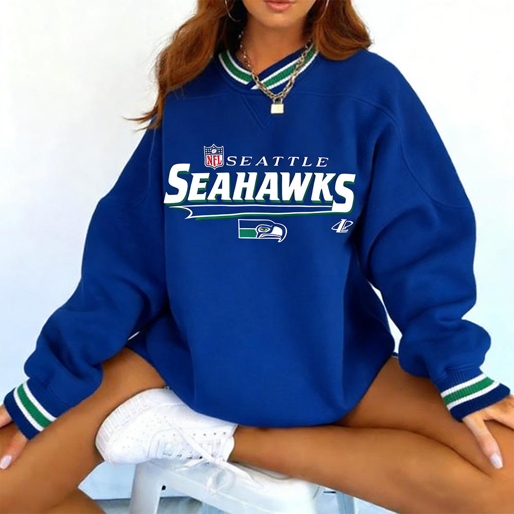 Women's Vintage Seattle Seahawks Pullover Sweatshirt