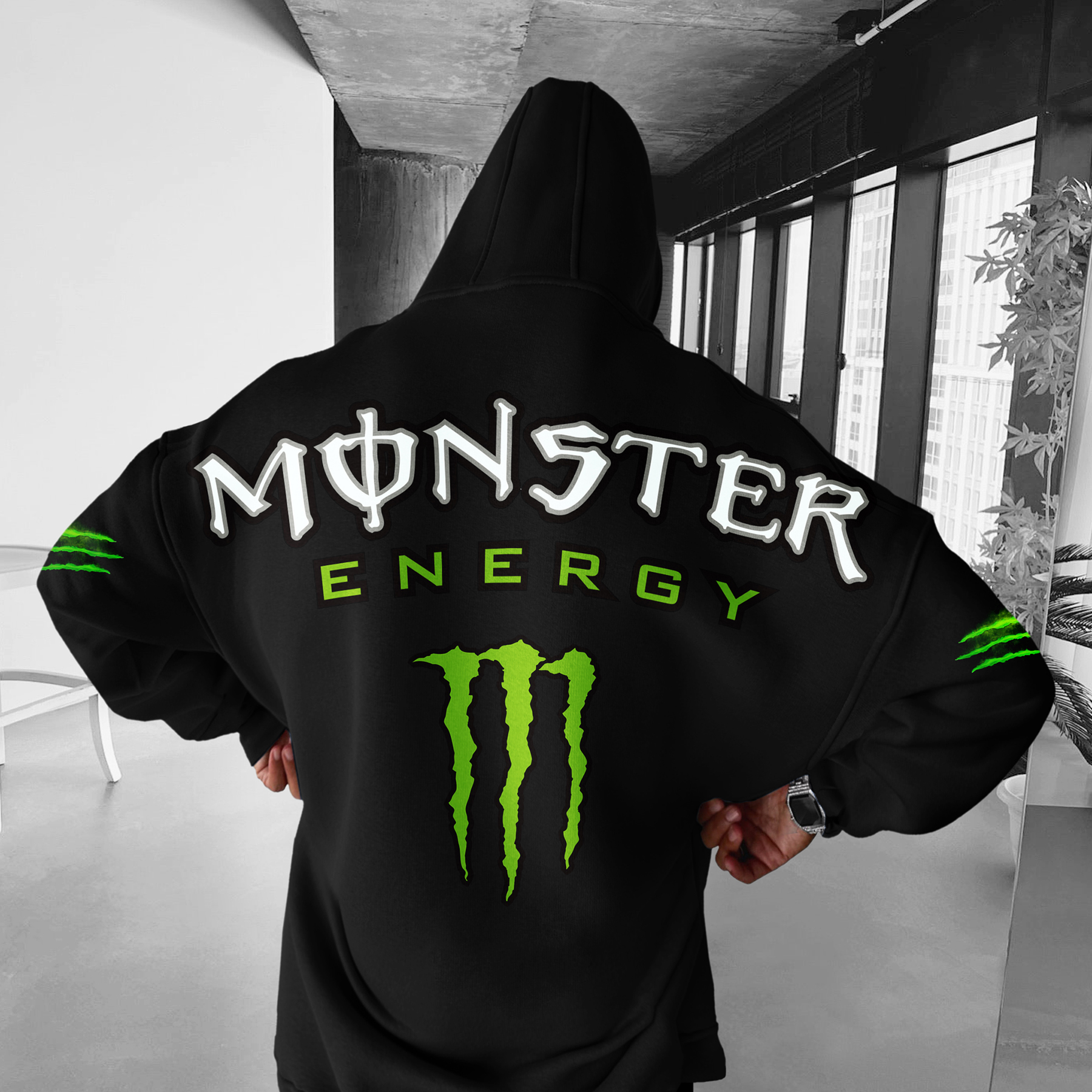 Oversize Energy Drink Print Hoodie
