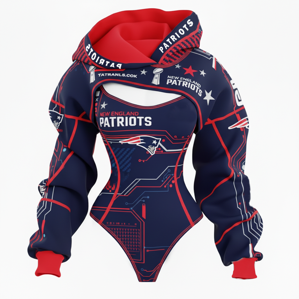 Women's Rugby Team Logo Digital Print Irregular Cut Suit