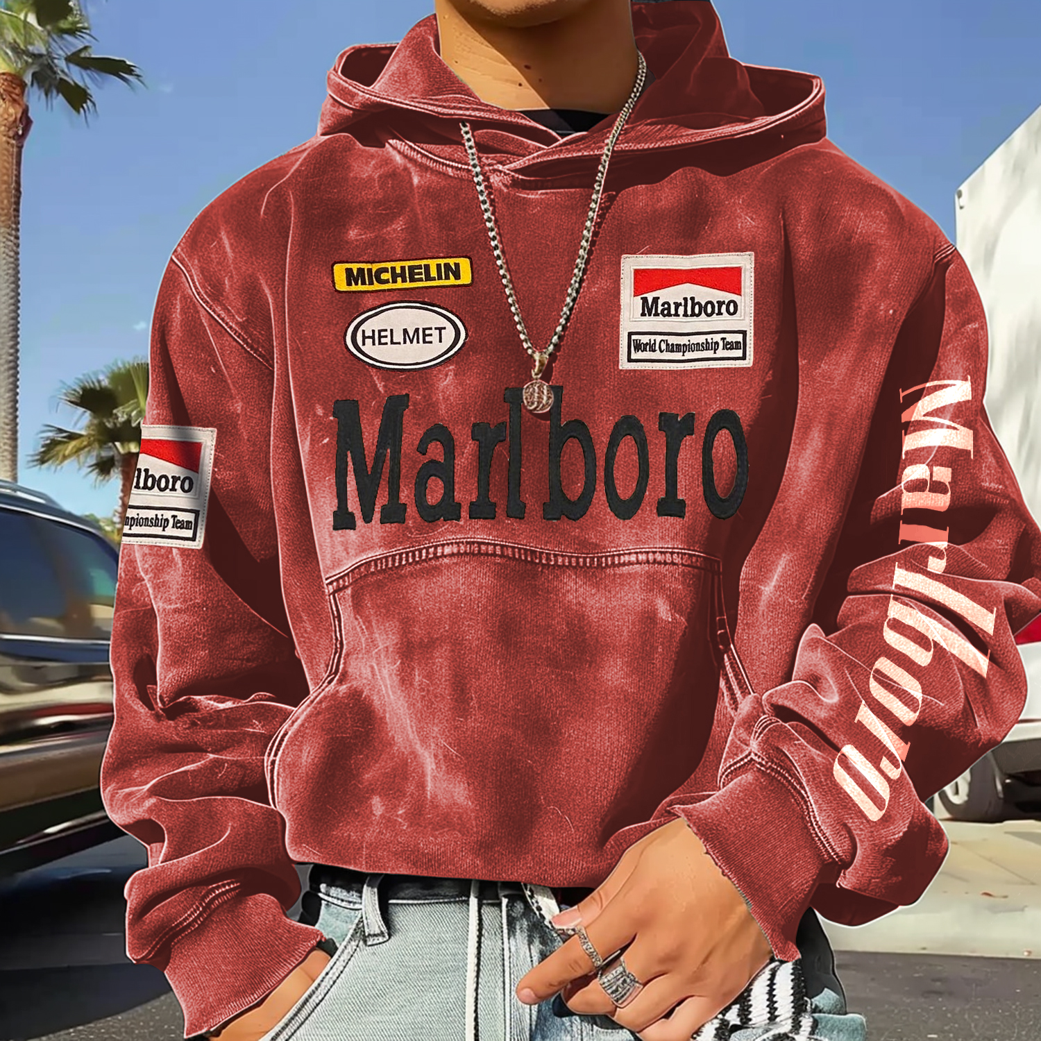 Men's Racing Retro Hoodie