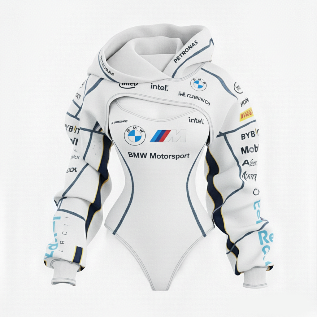 2026 New Women's Racing Team Logo Digital Print Irregular Cut Suit