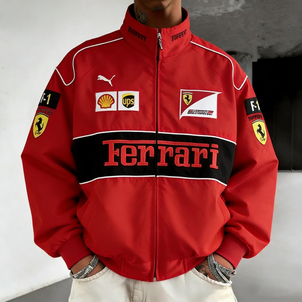 Men's Vintage F1 Ferrari Team Racing Jacket 