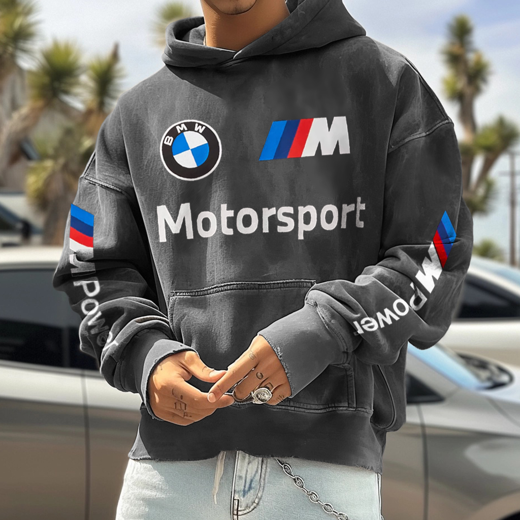 Unisex Vintage Racing Casual Hoodie