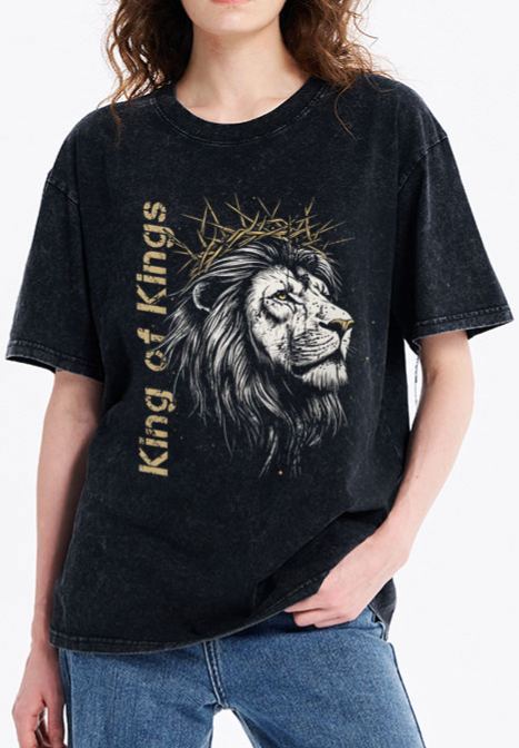 King Of Kings Christian Washed T-Shirt