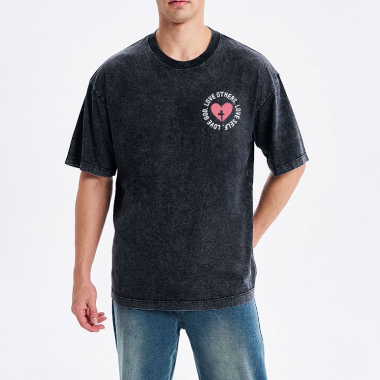 Love God Love Others Love Self Christian Washed T-Shirt