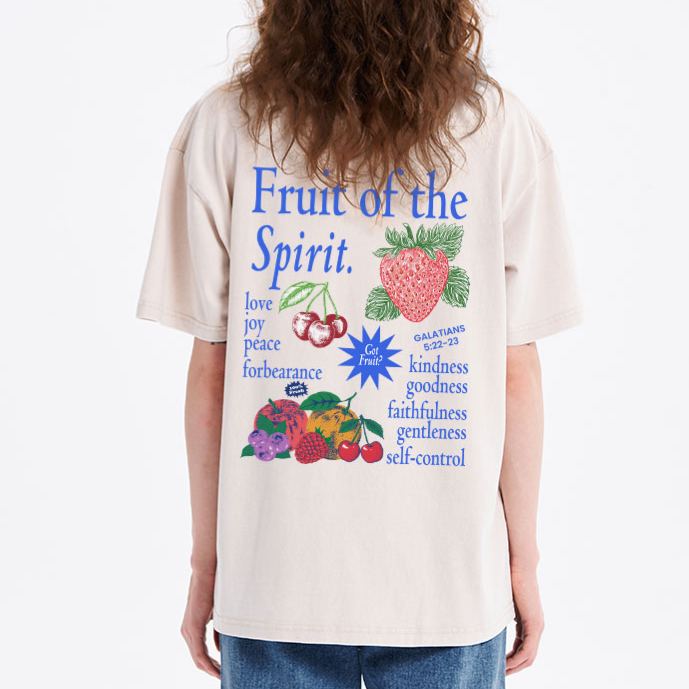 Fruit Of The Spirit Christian Washed T-Shirt