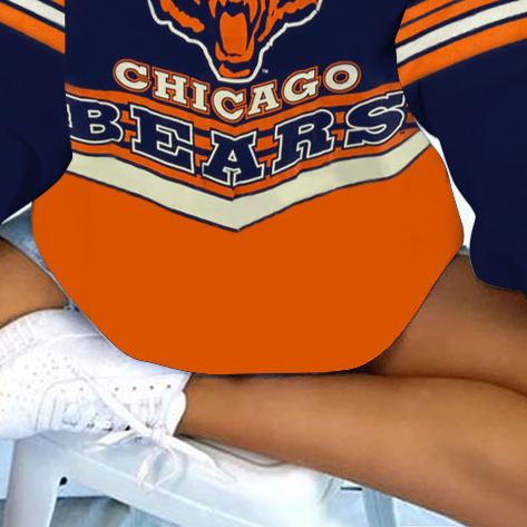 [Copy]Vintage New Orleans Saints Football Print V-neck Long-Sleeve Sweatshirt