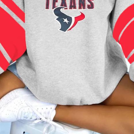 [Copy]Vintage Chicago Bears Football Print V-neck Long-Sleeve Sweatshirt