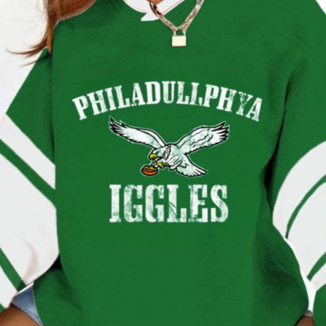 [Copy]Vintage Pittsburgh Steelers Football Print V-neck Long-Sleeve Sweatshirt