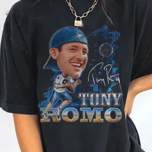 TONY-ROMO Football Printed Short-Sleeved T-Shirt