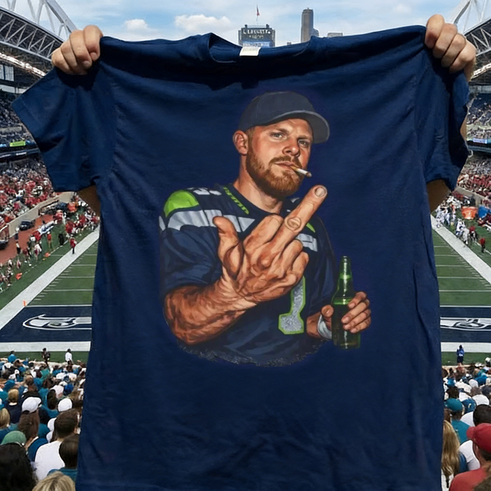 Seattle Seahawks Sam Darnold Middle Finger Shirt Tee Hoodie