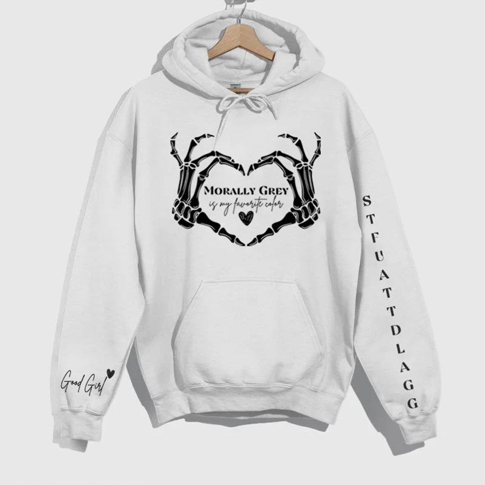 Morally Grey Dark Romance Cotton Hooded Sweatshirt