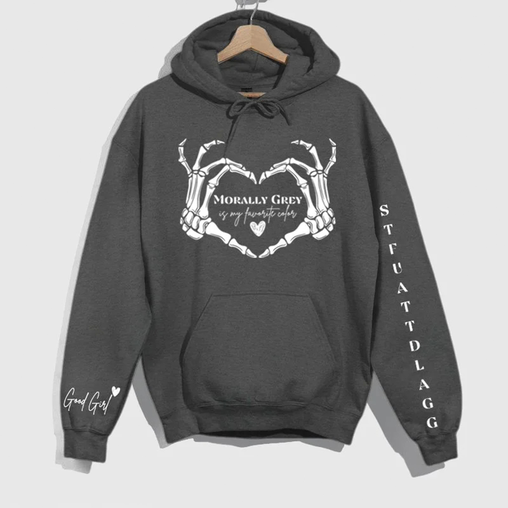 Morally Grey Dark Romance Cotton Hooded Sweatshirt