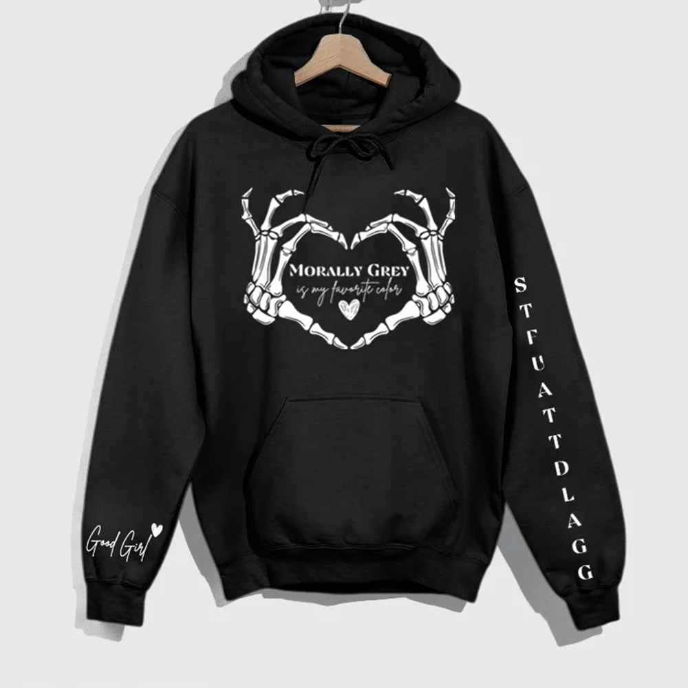 Morally Grey Dark Romance Cotton Hooded Sweatshirt