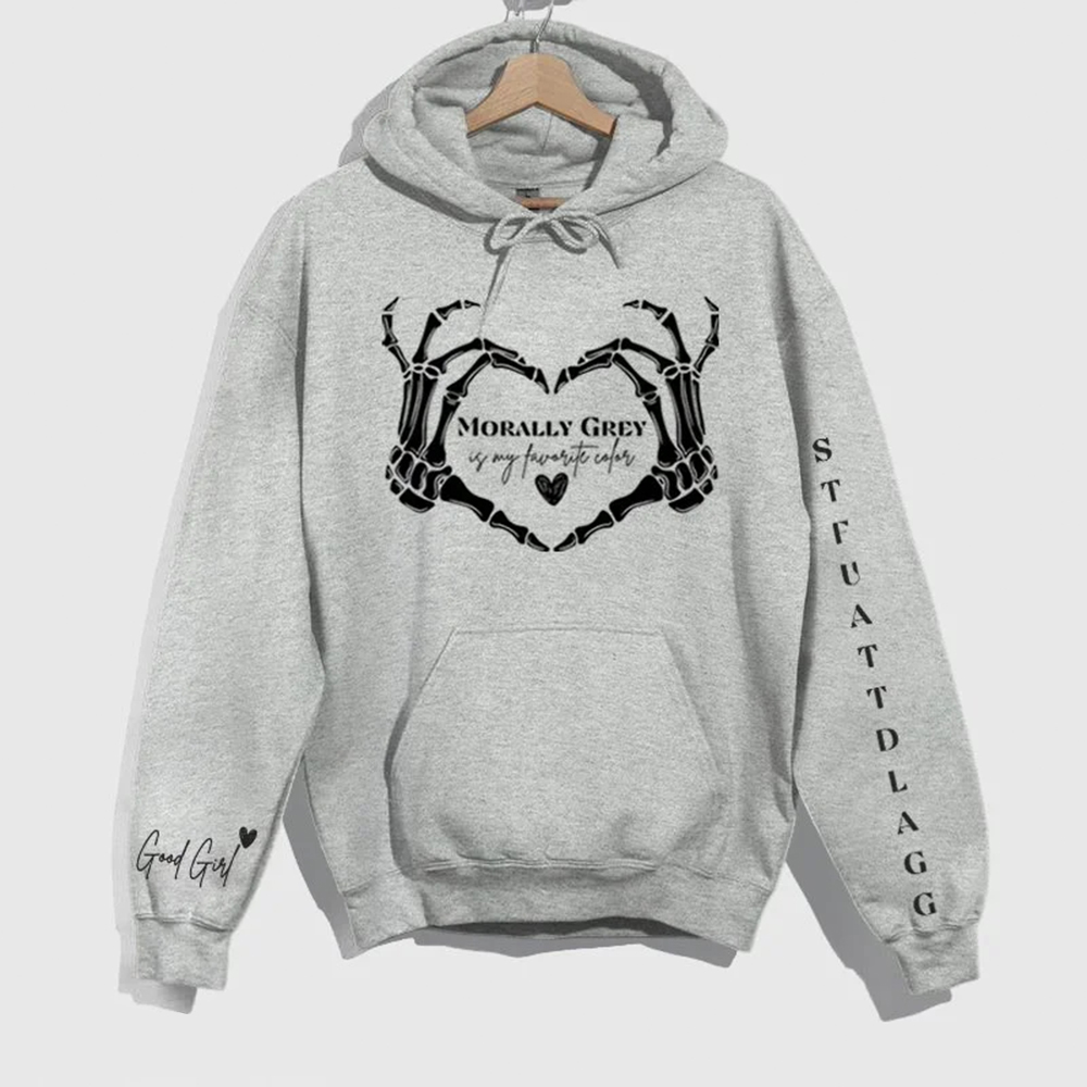 Morally Grey Dark Romance Cotton Hooded Sweatshirt