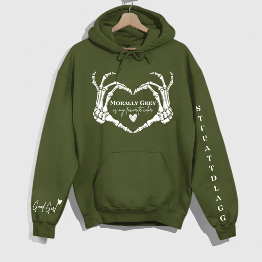Morally Grey Dark Romance Cotton Hooded Sweatshirt
