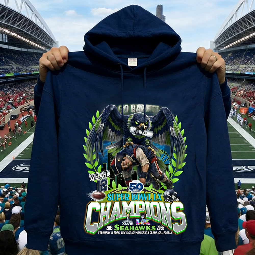 Party Like It’s Go Hawks We Are 12 Seattle Seahawk Super Bowl LX Champions Shirt