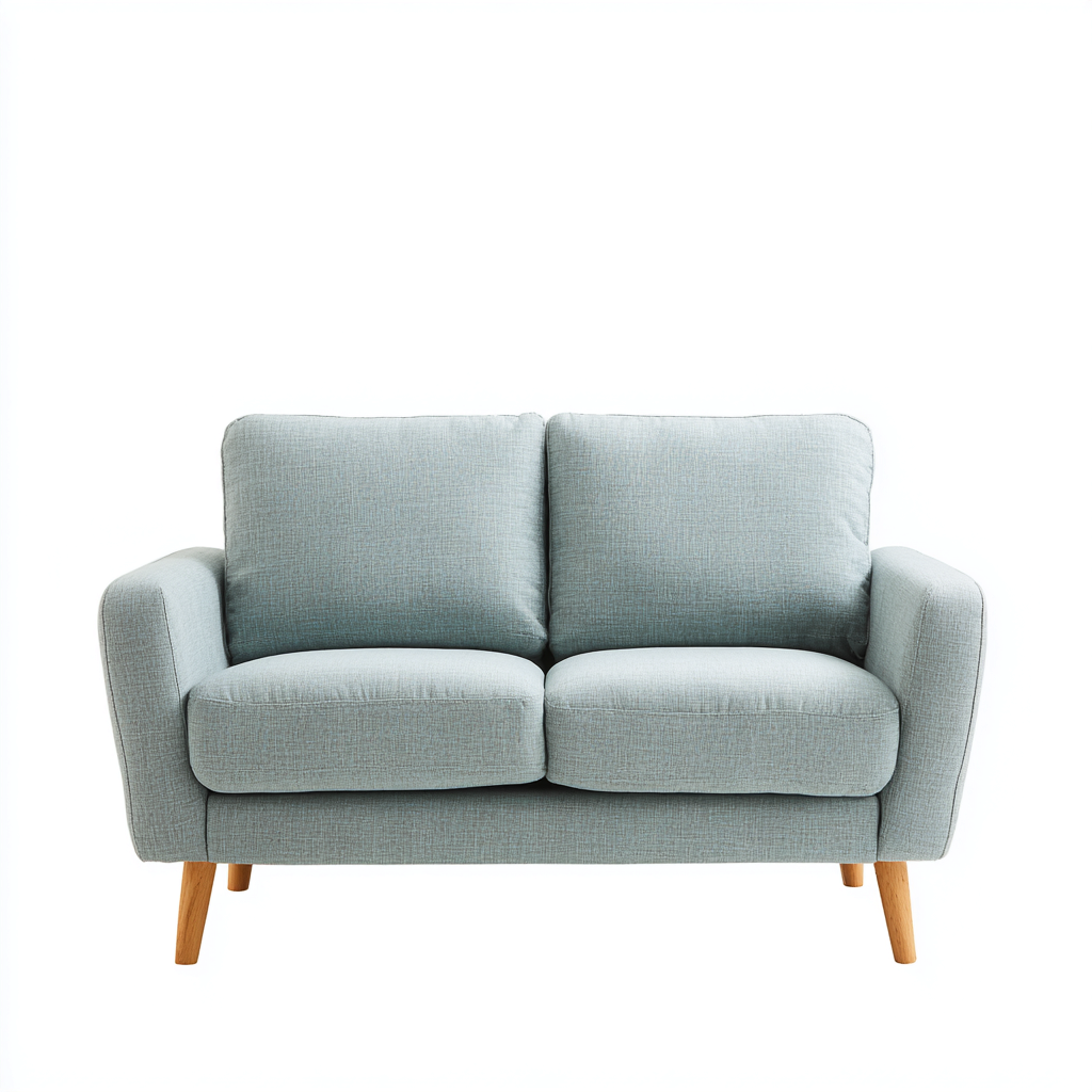 Canapé droit 155x82x85 cm - bleu clair - design moderne-Luxeero