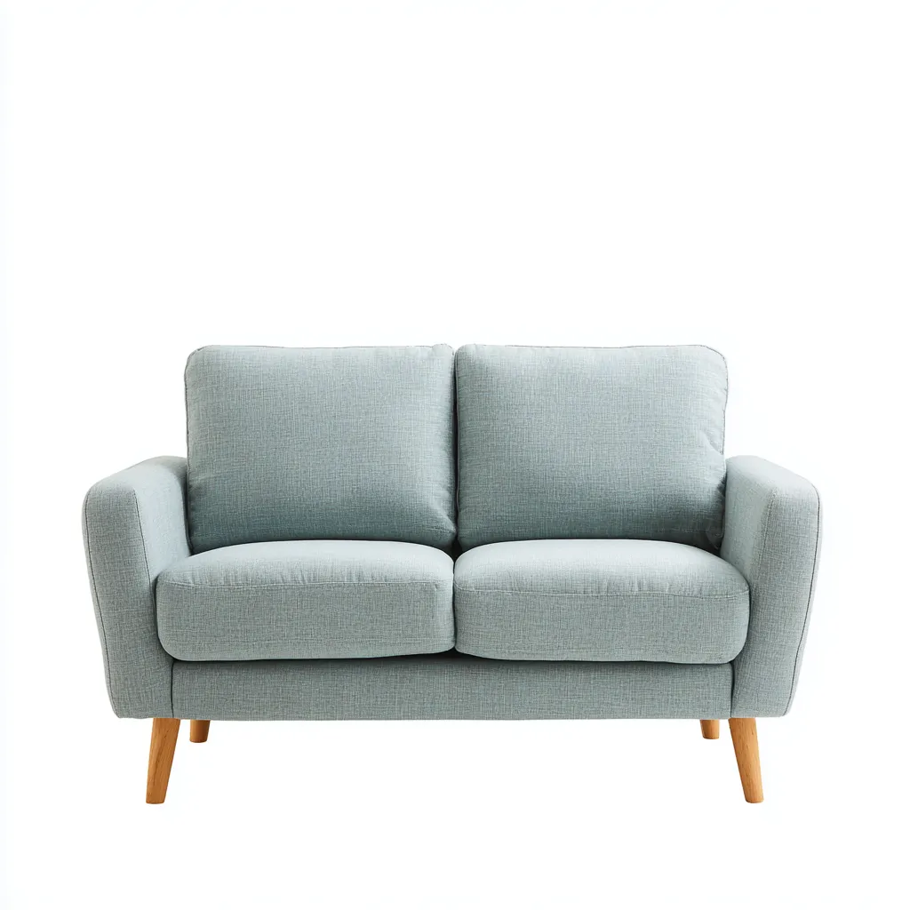 Canapé droit 155x82x85 cm - bleu clair - design moderne-Luxeero