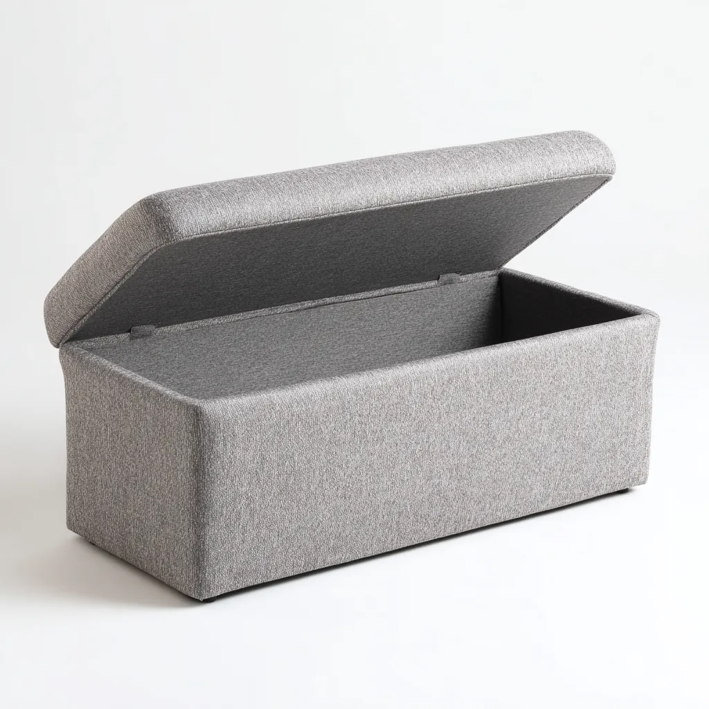 Banc de lit avec rangement 100x40x45 cm - gris - style moderne - pour chambre-Luxeero