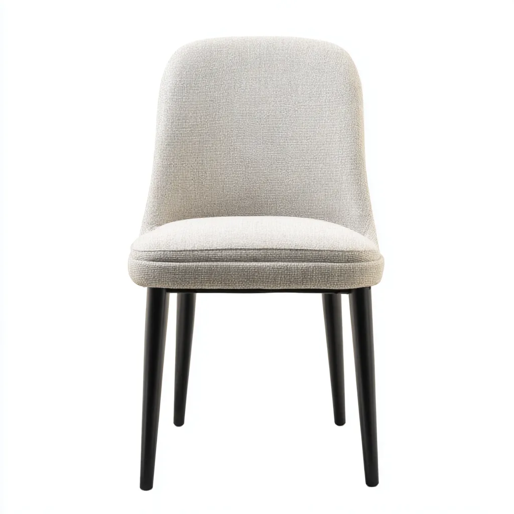 Chaise de salle à manger tissu 48x53x83 cm - beige-noir - design moderne-Luxeero