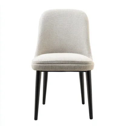 Chaise de salle à manger tissu 48x53x83 cm - beige-noir - design moderne-Luxeero