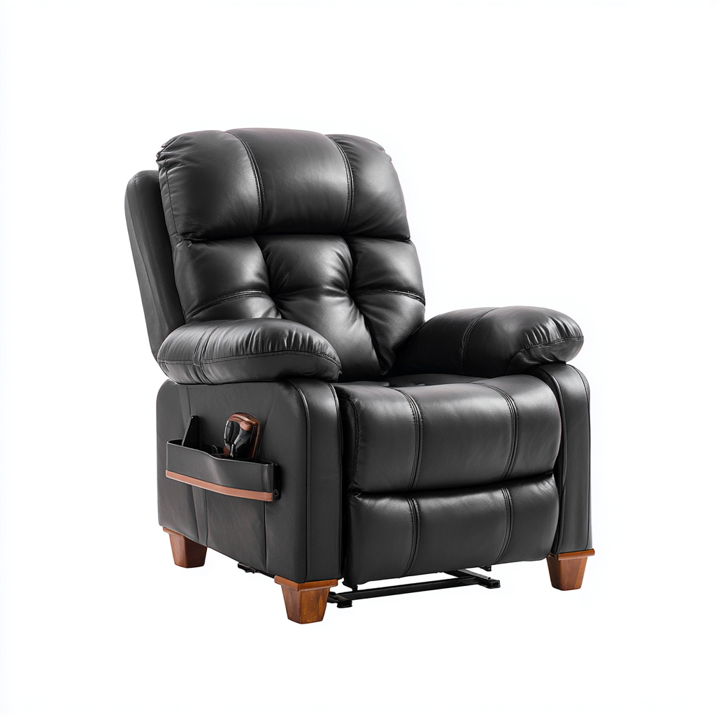 Fauteuil relax 98x90x108 cm - noir - design moderne-Luxeero