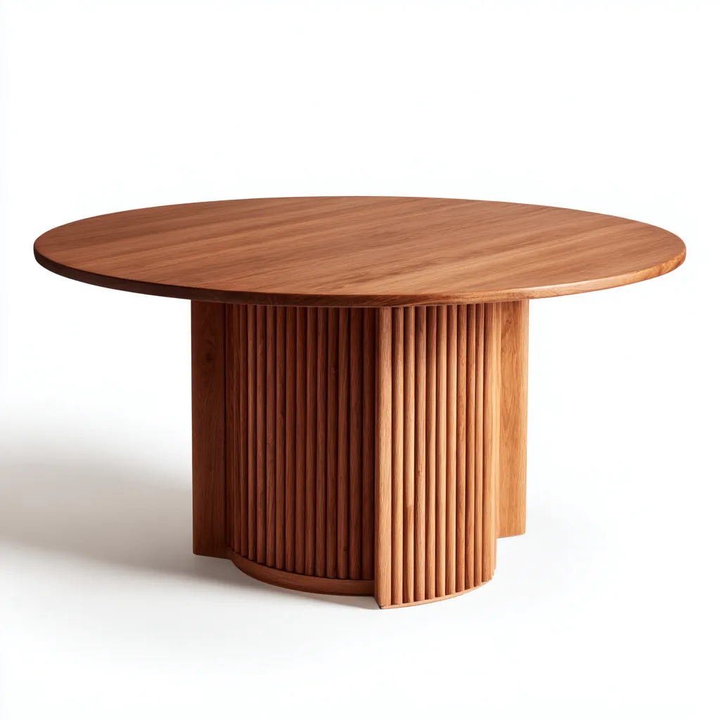 Table basse bois 95x95x48 cm naturel design moderne-Luxeero