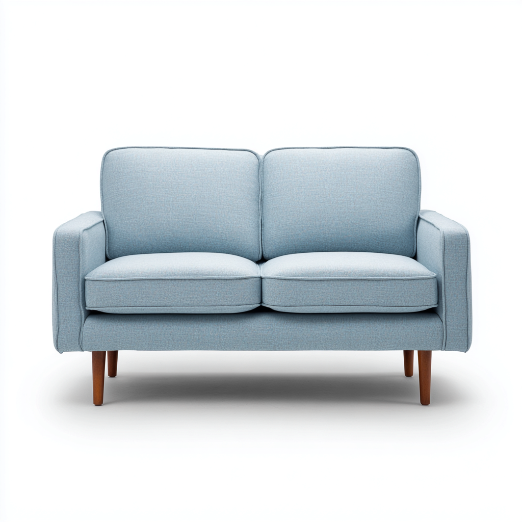 Canapé droit tissu 168x88x85 cm - Bleu clair - design moderne-Luxeero